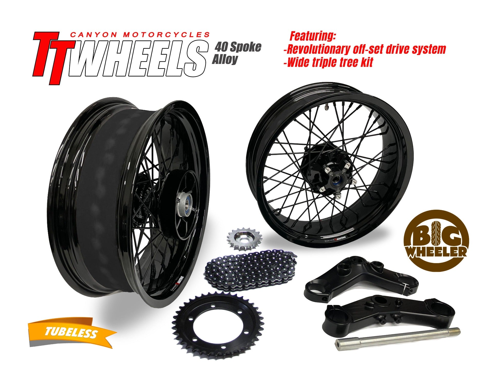 40 Spoke Alloy Cruiser Wheel Kit - Stage 1