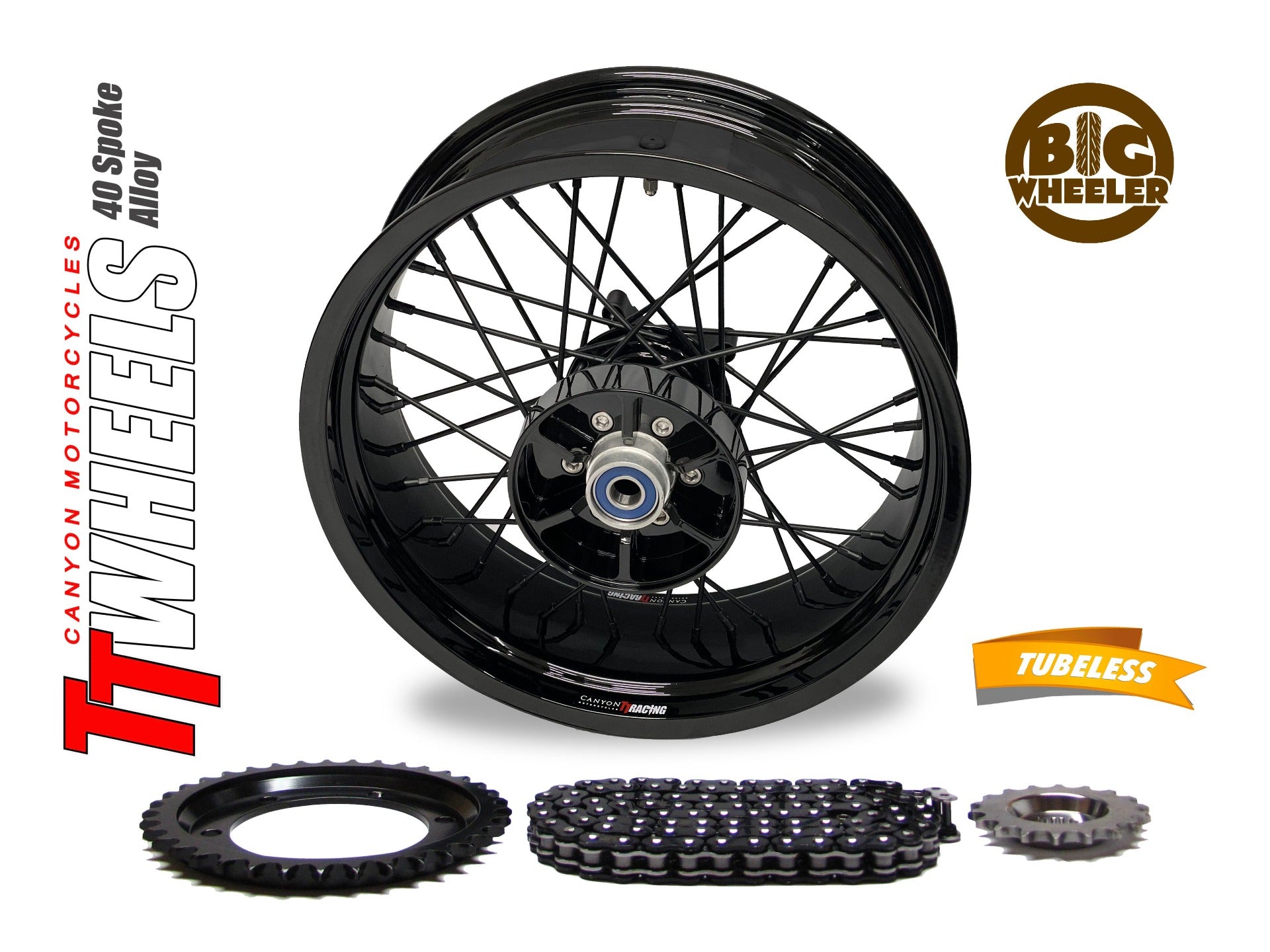 40 Spoke Alloy Cruiser Wheel Kit - Stage 1