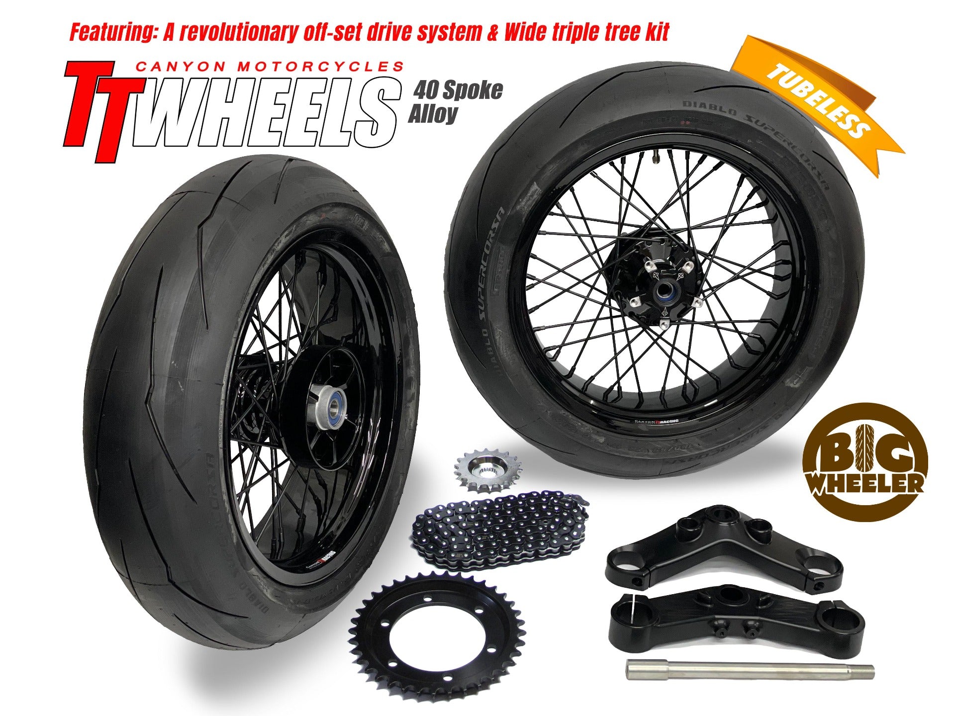 40 Spoke Alloy Cruiser Wheel Kit - Stage 2