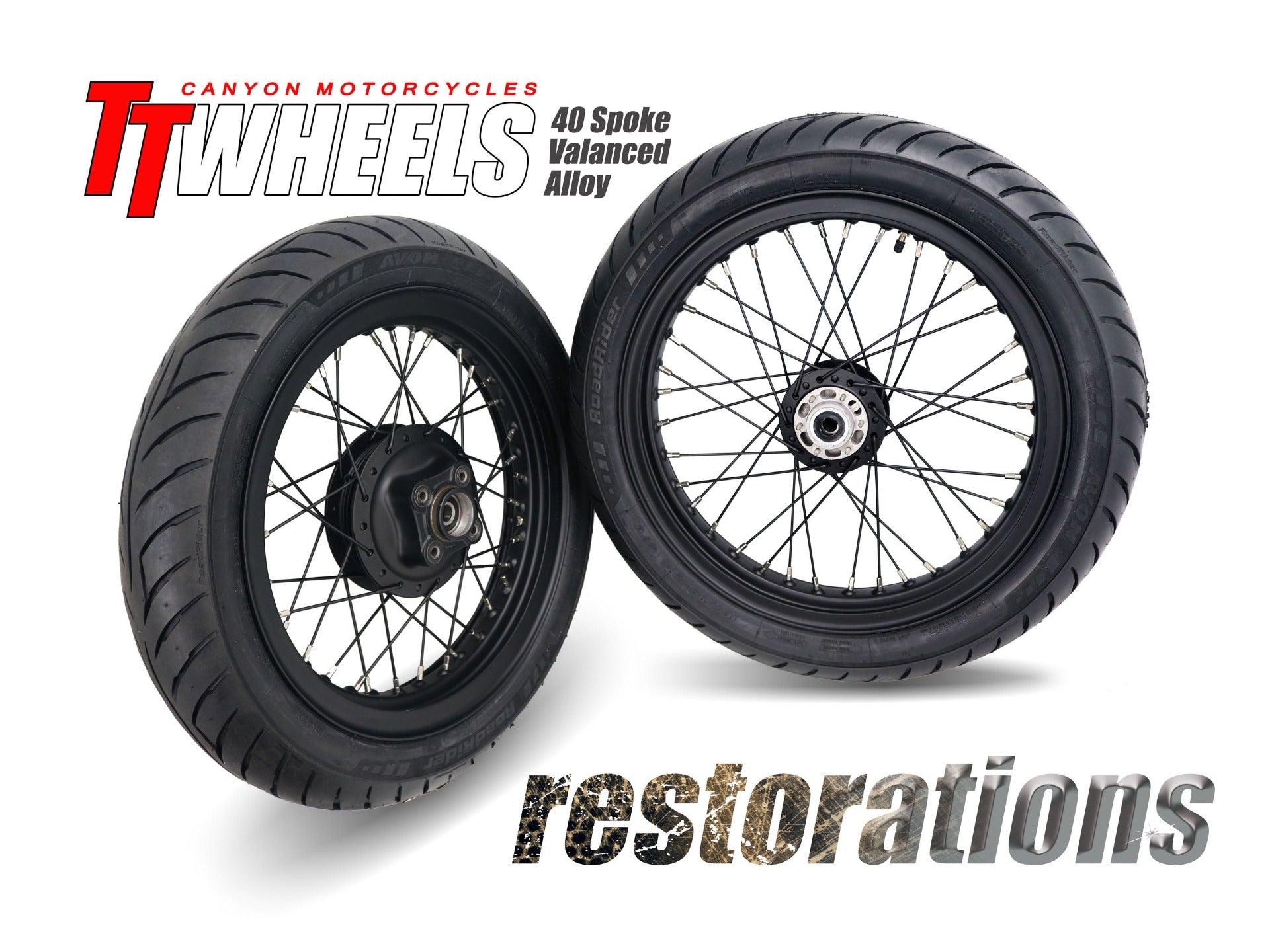 Restoration Wheel Kit 40 Spoke Alloy Stage 2 - Canyon Motorcycles