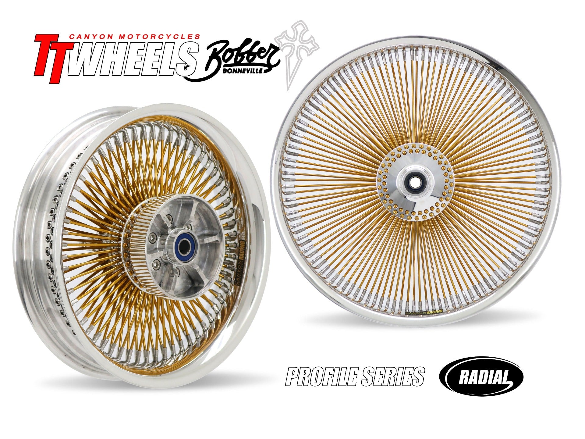 Bobber 120 Radial Spoke w/ Profile rims 16x3.5, 21x2.15 - Canyon Motorcycles